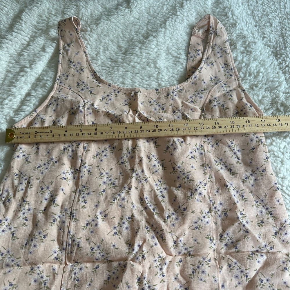 American Eagle Floral Smocked Back Babydoll Top Pink Purple Boho NWT Size L - Picture 16 of 16